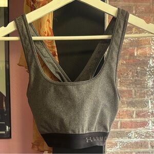 Under Armour Gray Crossback Sports Bra